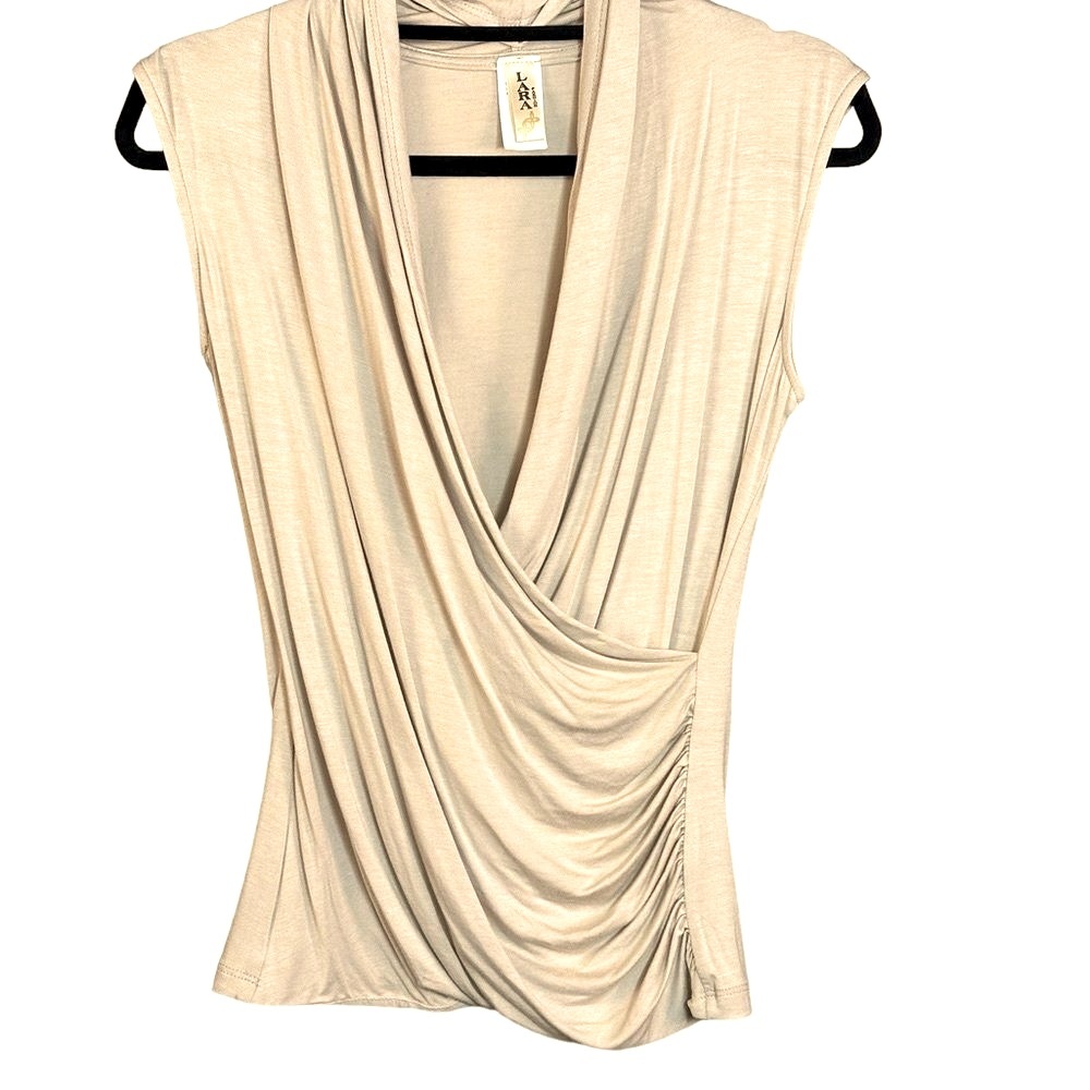 Beige Wrap Shirt